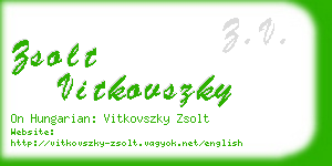zsolt vitkovszky business card
